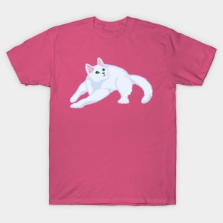 Zooming White Kitten T-Shirt